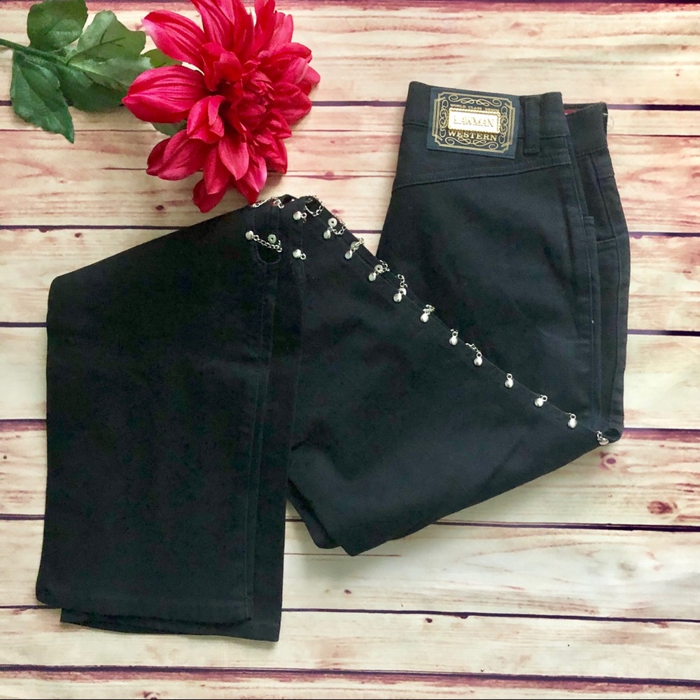 NWOT LAWMAN Vintage Chain Cutout High Rise Jeans